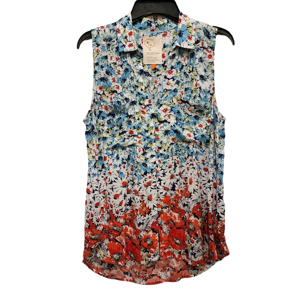 Anthropologie 6 of 52 Conversations Colloquial 'Daisy' Blouse Size Medium EUC